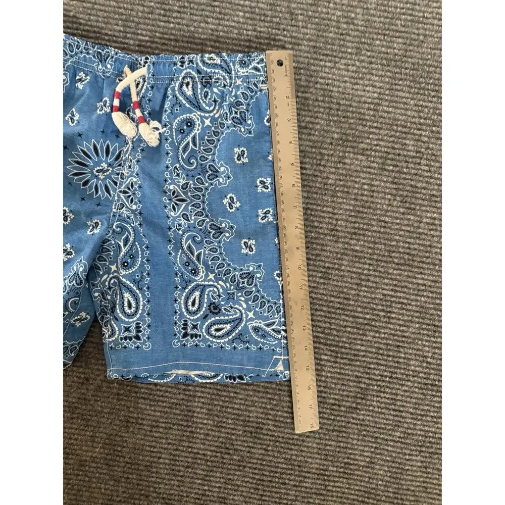 MC2 Saint Barth Boy's Swim Shorts Blue Paisley Bandana Swim Trunks- See Details